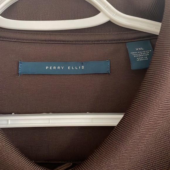 Perry ellis brown long sleeve shirt XXL - Picture 4 of 5